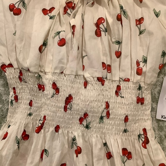 Charming Cherry Print Cotton Dress NWT Size Small - Picture 10 of 16